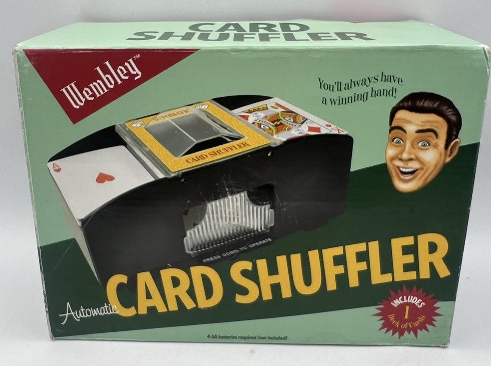 Wembley Automatic Card Shuffler 1 Deck Casino Poker Shuffle Machine Vintage